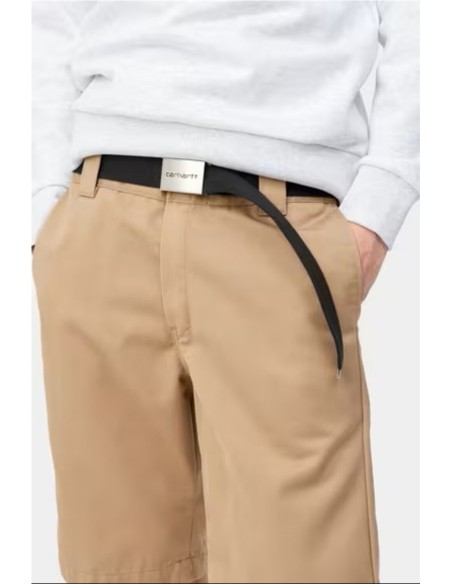 Cinturón Carhartt wip - Clip Belt Chrome NEGRO