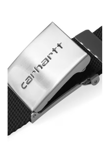 Cinturón Carhartt wip - Clip Belt Chrome NEGRO