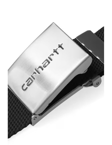 Cinturón Carhartt wip - Clip Belt Chrome NEGRO
