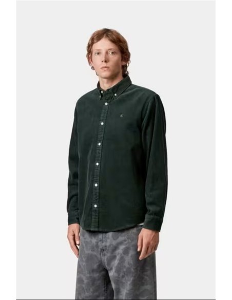 L/S Madison Cord Shirt - Camisa CARHARTT WIP VERDE PINO