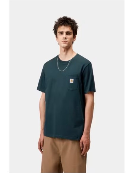 S/S Pocket T-Shirt - CARHARTT WIP VERDE OSCURO