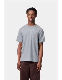 S/S Pocket T-Shirt - CARHARTT WIP AZUL GRISACEO