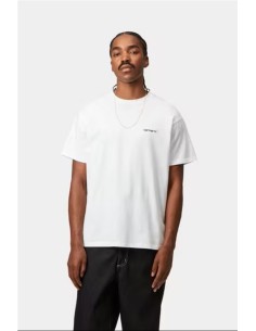 S/S Script Embroidery T-Shirt - Camiseta CARHARTT WIP BLANCO