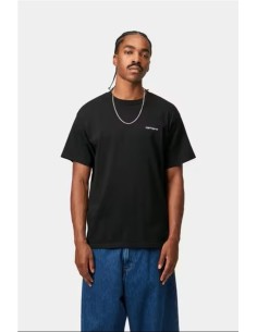 S/S Script Embroidery T-Shirt - Camiseta CARHARTT WIP NEGRO