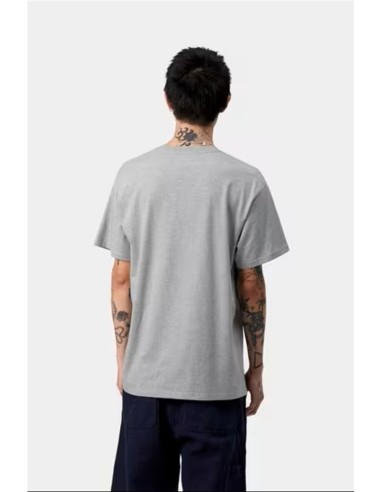 S/S Script Embroidery T-Shirt - Camiseta CARHARTT WIP GRIS JASPEADO