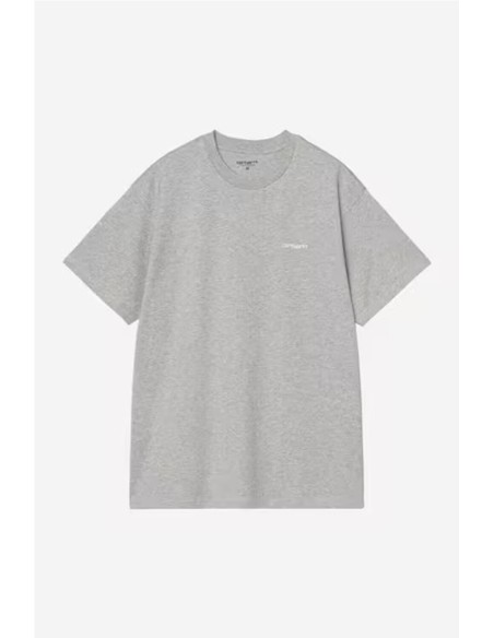 S/S Script Embroidery T-Shirt - Camiseta CARHARTT WIP GRIS JASPEADO