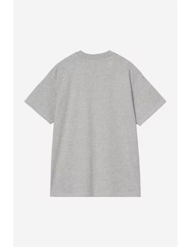 S/S Script Embroidery T-Shirt - Camiseta CARHARTT WIP GRIS JASPEADO