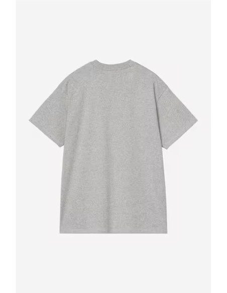 S/S Script Embroidery T-Shirt - Camiseta CARHARTT WIP GRIS JASPEADO
