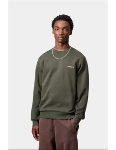 Script Embroidery Sweatshirt - Sudadera crew CARHARTT WIP VERDE KAKI