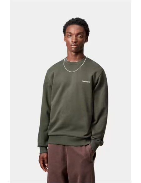 Script Embroidery Sweatshirt - Sudadera crew CARHARTT WIP VERDE KAKI