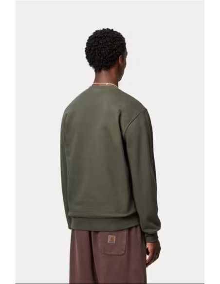 Script Embroidery Sweatshirt - Sudadera crew CARHARTT WIP VERDE KAKI