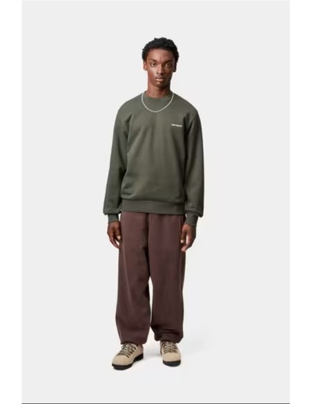 Script Embroidery Sweatshirt - Sudadera crew CARHARTT WIP VERDE KAKI