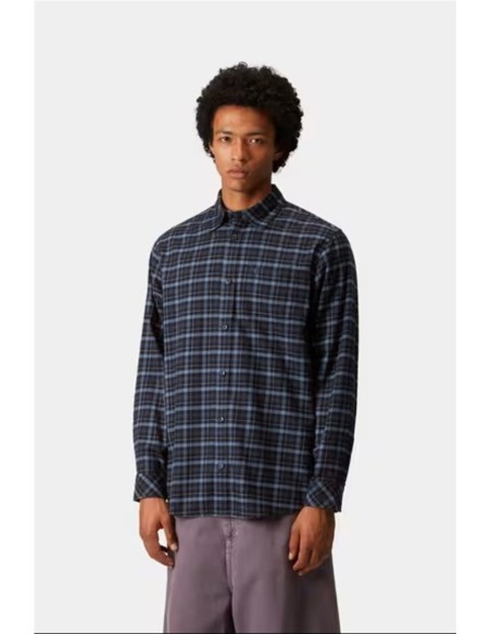 L/S Widmark Shirt - Camisa m/larga CARHARTT WIP MARRON