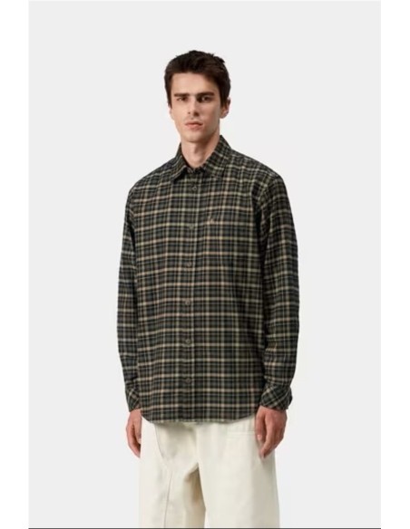 L/S Widmark Shirt - Camisa m/larga CARHARTT WIP VERDE