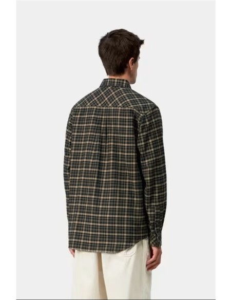 L/S Widmark Shirt - Camisa m/larga CARHARTT WIP VERDE