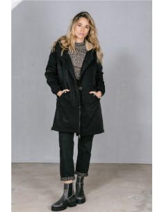 Abrigo con capucha Bailee Fur - Freeman Porter NEGRO