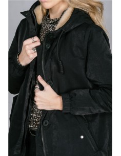 Abrigo con capucha Bailee Fur - Freeman Porter NEGRO 2