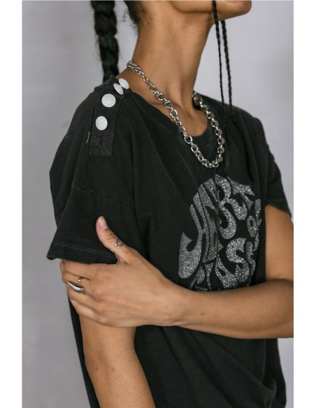 Camiseta Telyssia Heart of Glass - Freeman Porter GRIS