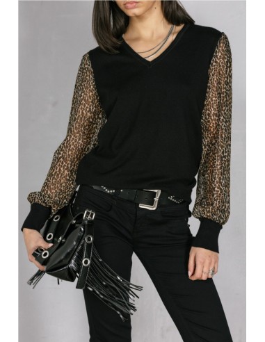 Jersey Camisa Laonie - Freeman Porter NEGRO ANIMAL