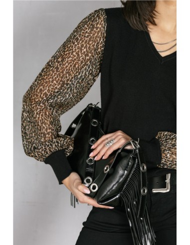 Jersey Camisa Laonie - Freeman Porter NEGRO ANIMAL