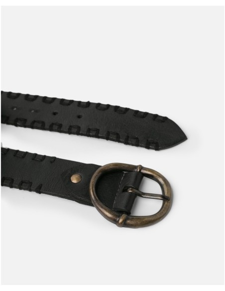Cinturón BIBA Sandown de piel NEGRO