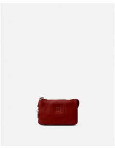 Billetero BIBA Boston de piel BURDEOS