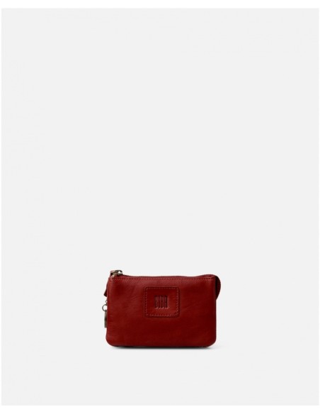 Billetero BIBA Boston de piel BURDEOS