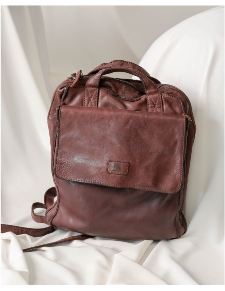 Mochila BIBA Alex de piel CUERO