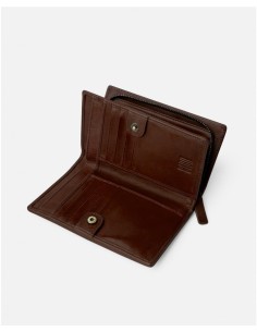 Billetero BIBA Perkins de piel MARRON 2