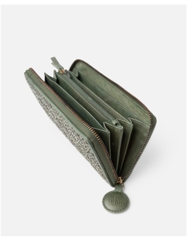 Billetero BIBA Monowi de piel VERDE OSCURO