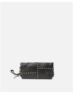 Billetero BIBA Stowe de piel NEGRO