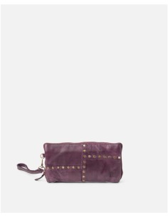 Billetero BIBA Stowe de piel GRANATE