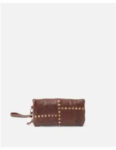 Billetero BIBA Stowe de piel MARRON