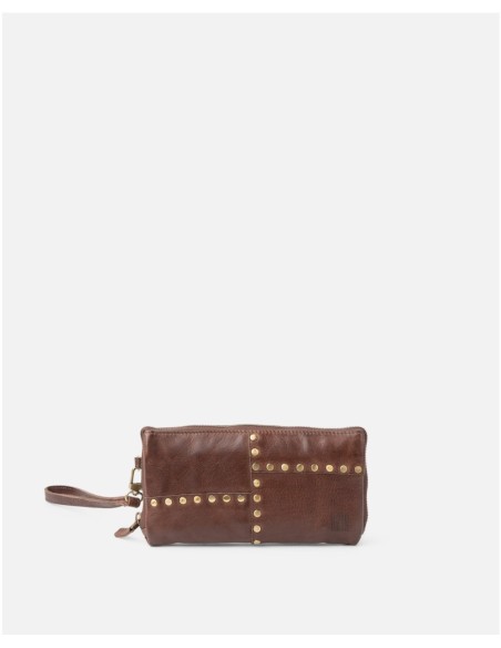 Billetero BIBA Stowe de piel MARRON