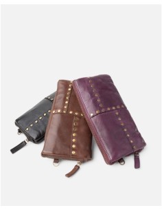 Billetero BIBA Stowe de piel MARRON 2