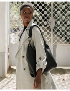 Bolso de hombro BIBA Jackpot de piel NEGRO