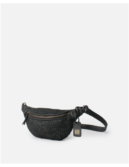Riñonera BIBA Bristow de piel NEGRO