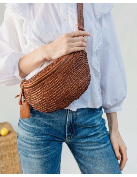 Riñonera BIBA Bristow de piel CUERO