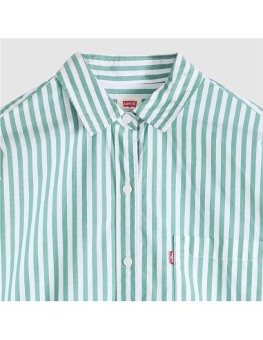 Camisa Levi´s® Harlie Boyfriend de rayas verde y blanca