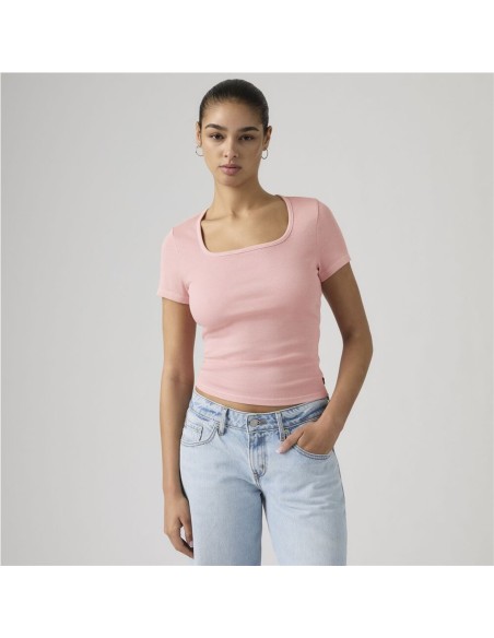 Camiseta Levi´s® Essential Square Neck rosa