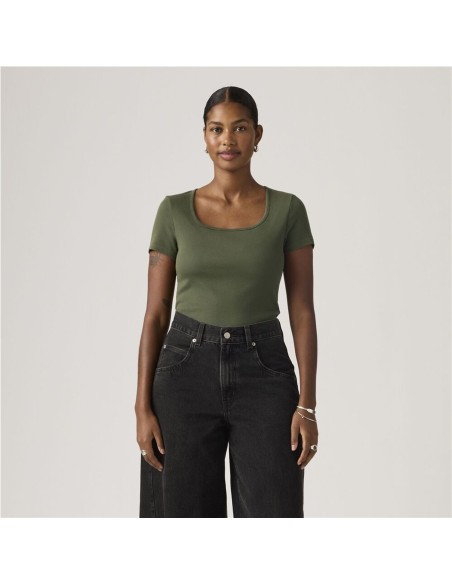 Camiseta Levi´s® Essential Square Neck kaki