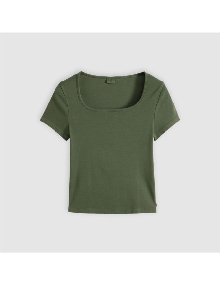 Camiseta Levi´s® Essential Square Neck kaki