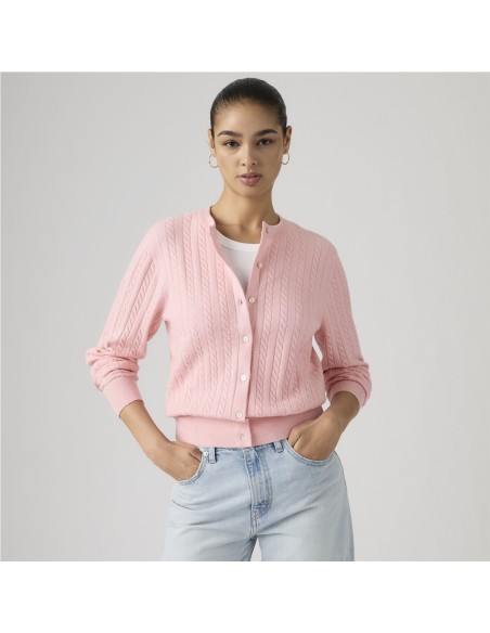 Chaqueta Levi's® Supersoft Crewneck Cardigan rosa