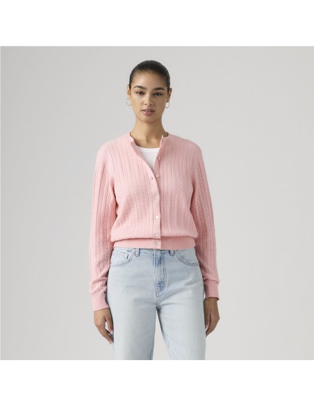 Chaqueta Levi's® Supersoft Crewneck Cardigan rosa
