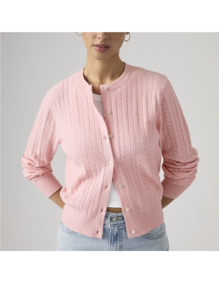 Chaqueta Levi's® Supersoft Crewneck Cardigan rosa